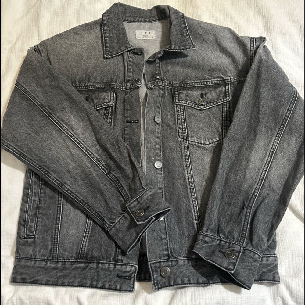 Faded Black Denim Jacket